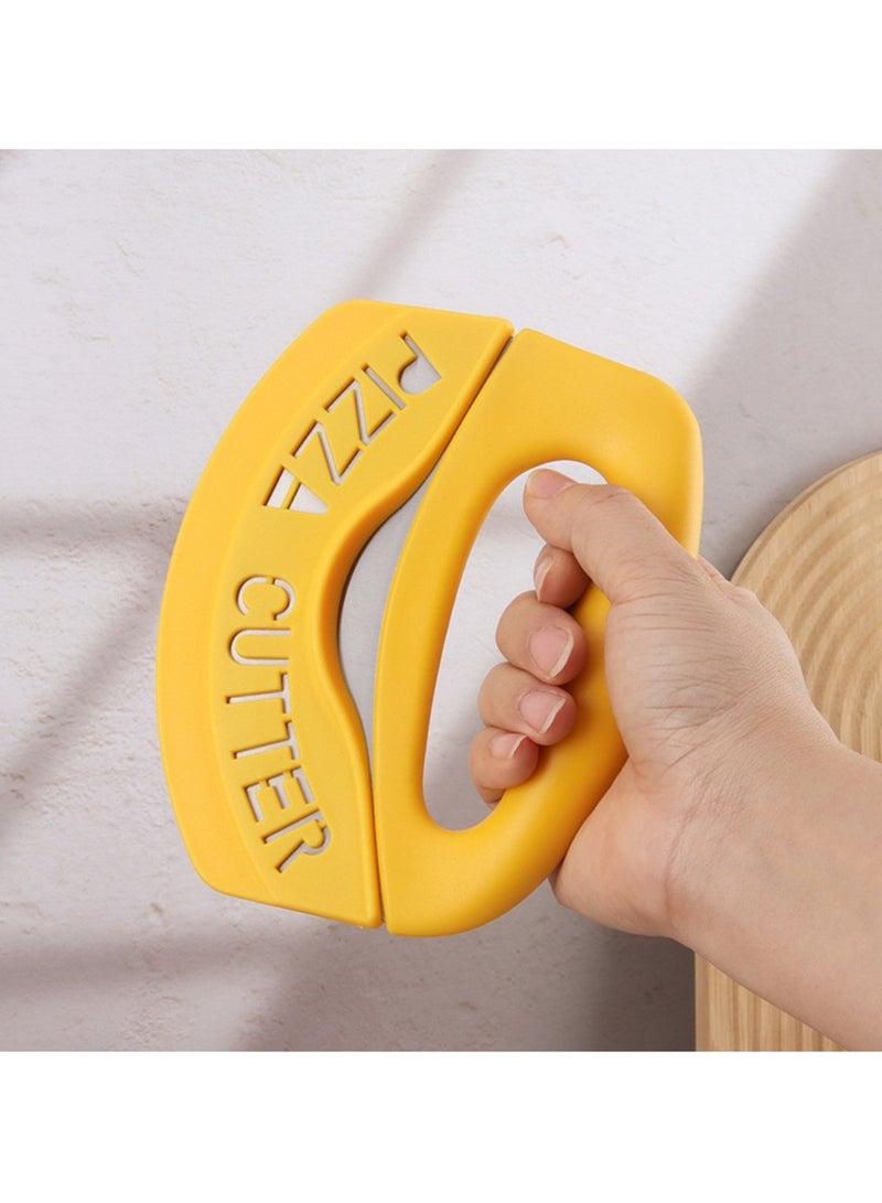 Stainless Steel Pizza Cutter with Cover Food Chopper Herb Cheese Knife Cutter Ring for Precise Pizza Slicing Baking Tools  - Image 4