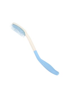Semme Semme Long Handle Hair Brush  Comb Soft Bristles NonSlip Ergonomic Design for People with Limited Dexterity or Arthritis Hair Type All Blue  White 
