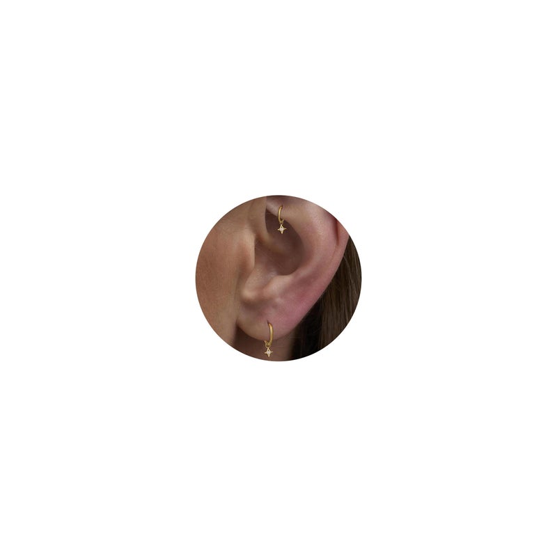 NONTAI Titanium Earrings Daith Piercing Jewelry Helix Hoop Earring 16G Rook Hoop 6mm - Image 1