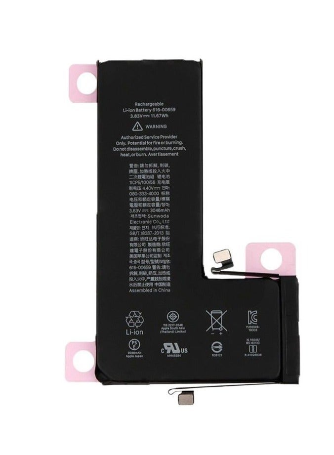 High-Capacity Replacement Battery for iPhone 11 Pro Max | Durable Black Li-ion Battery | Long-Lasting Power, Fast Charge & Reliable Performance for Daily Use