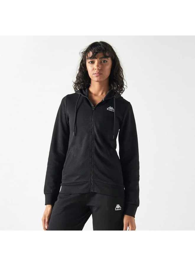 Kappa Kappa Logo Detail Zip Through Hoodie with Pockets
