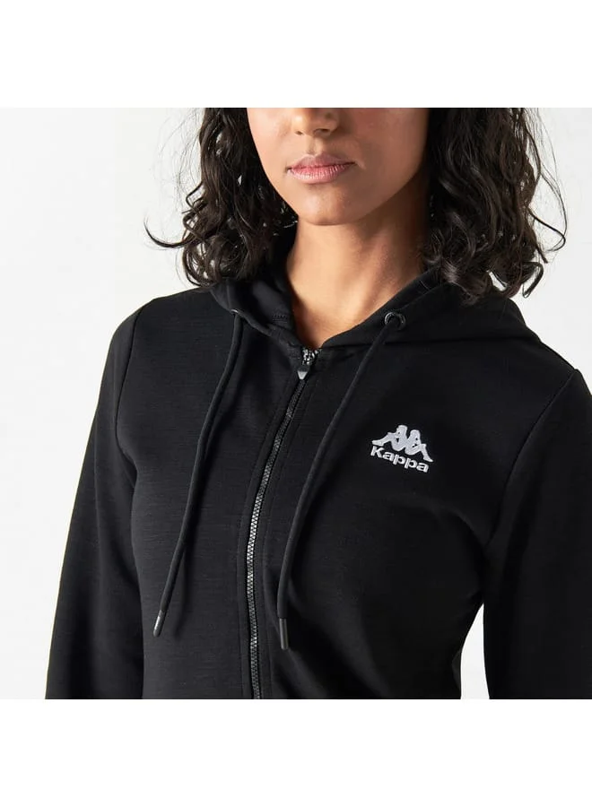 Kappa Kappa Logo Detail Zip Through Hoodie with Pockets