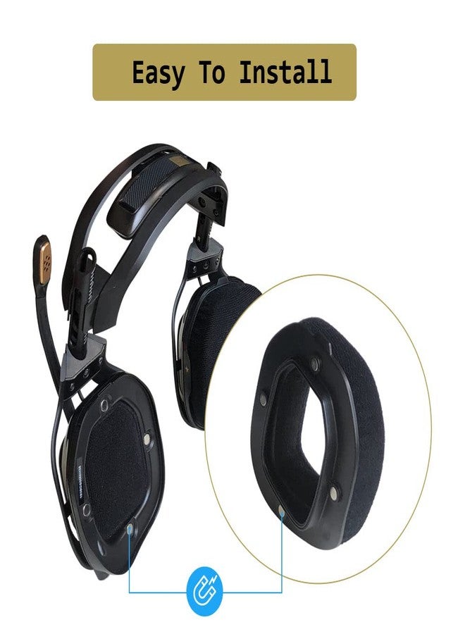 MQDITH Comfort Velour Replacement Ear Pads Compatible with Astro A40 TR Headset - Image 4