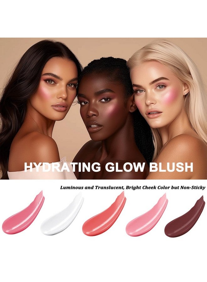 teerova Cream Blush Stick, Natural Glow Finish Looking, Hydrating Lightweight Shiny Blush Cream, Long Wearing Blendable Blush for Cheeks & Lips (#4 Nude Pink, 1 PC) - Image 3
