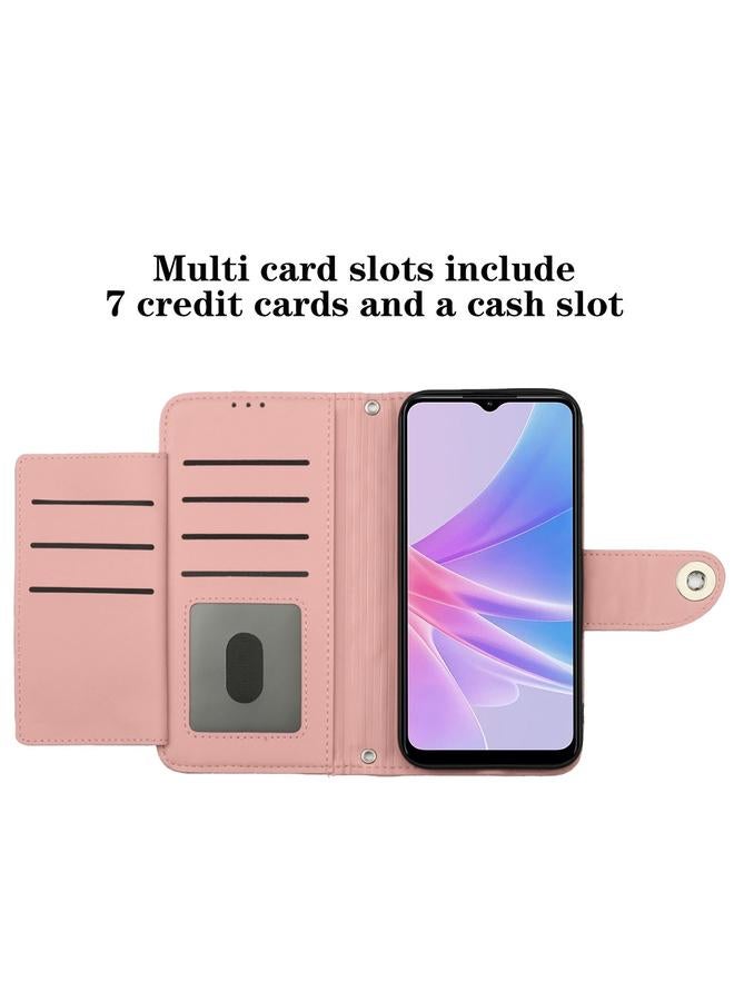 S-TOP Case For OPPO A78 5G / A58 5G Rhombic Texture Flip Leather Phone Case with Lanyard - Image 5