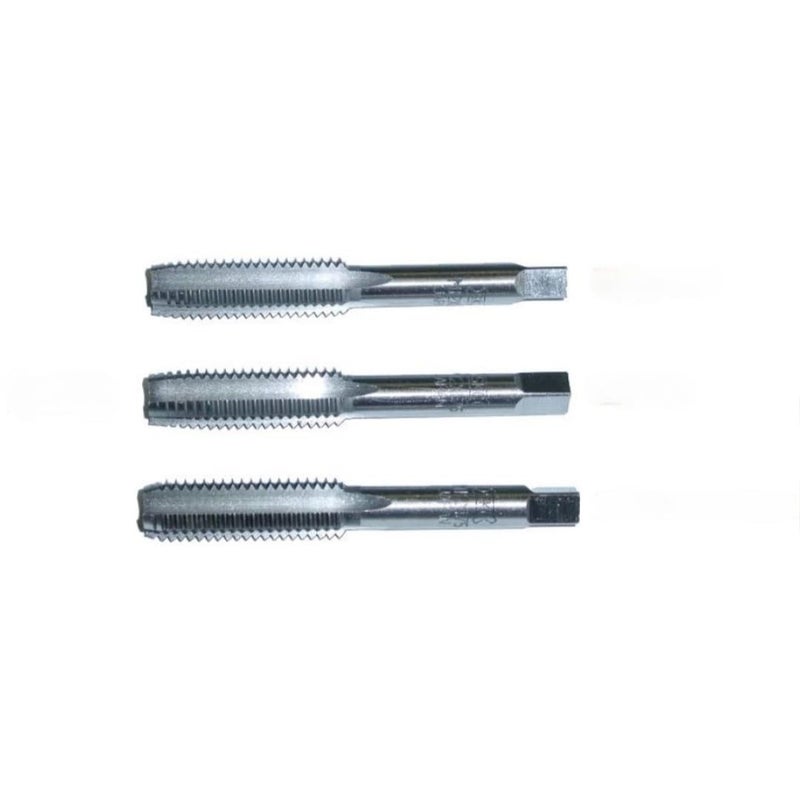 High-Precision BSW Threading Tap Set – 3-Piece Steel Taper, Plug, Bottoming – For Classic Machinery & Metalwork (3/8)