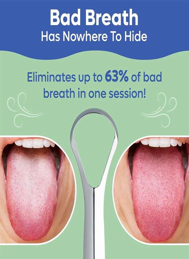 SMARTLIFECO Tongue Scraper For Adults & Kids - 2 Pack Stainless Steel Tongue Scraper Travel Metal Case | Mouth Cleaner For Bad Breath Treatment | Best Disposable No Plastic Scrubber | Oral Care Hygiene Essentials - Image 4