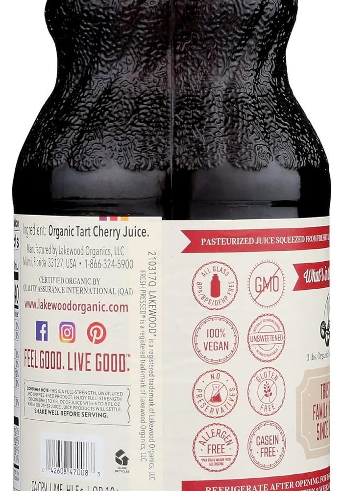 Lakewood Organic Pure Tart Cherry Juice - 32 oz - Image 2