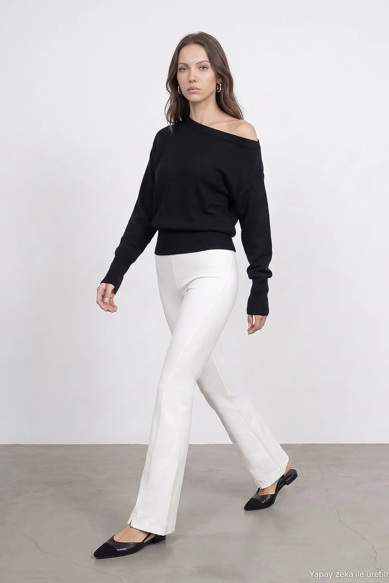 Dilvin Beige Natural DILVIN Women's Straight-Leg Pants for Women | Best Price UAE
