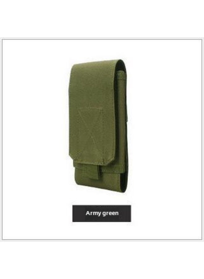 Sports Waist Bag Accessory Bag Leather Material Durable Waterproof Waist Pouch For Running Hiking Camping Cycling-Color:Army Green-Capacity:5 Inches High 13 Width 9 - Image 1