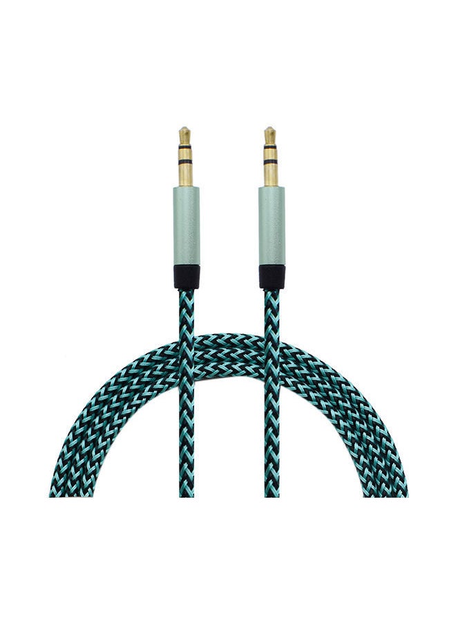 NIBEMINENT 3.5MM Jack Male To Car Aux Auxiliary Cord Stereo Audio Cable For Phone iPod Blue/Black  - Image 1