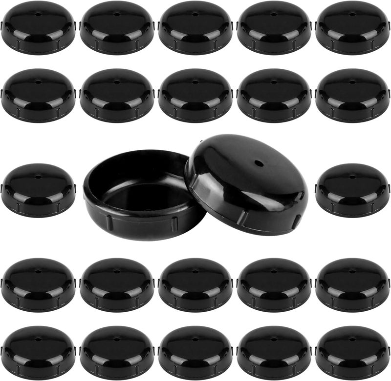 PETOX 24-Pack Wrought Iron Patio Furniture Feet Caps 1-1/2 Inch Plastic Outdoor Patio Chair Leg Caps Floor Protecting Replacement Feet Glides for Metal Tables and Chairs, Black - Image 1