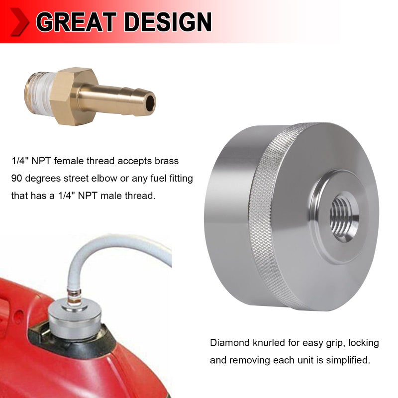 Generator Extended Run Fuel Cap with Brass Hose - Compatible with Yamaha EF2000is and More - Image 3