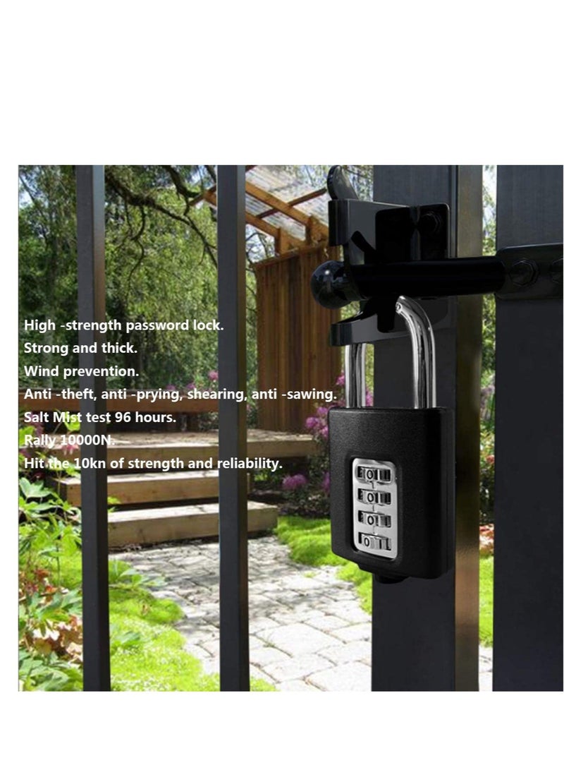 Excefore Outdoor Weatherproof Padlock, Heavy Duty Combination Padlock, 4 -Digit Combination Lock, Suitable for School Gym Locker, Fence, Toolbox, Hasp Gate, Storage  - Image 3
