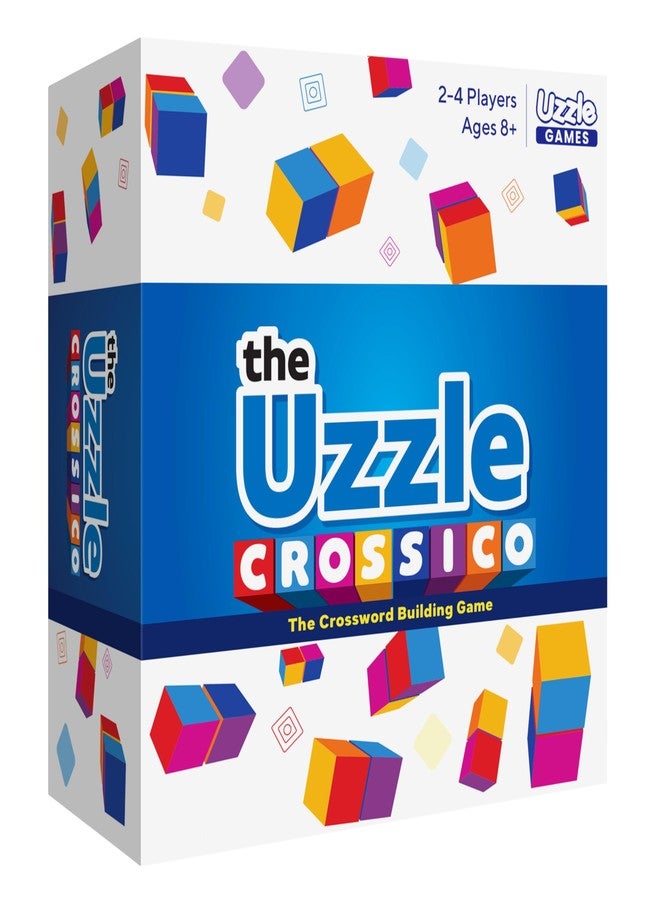 The Uzzle Crossico by Uzzle Games - Family Games for Children & Adults, Crossword Puzzle Word Games - A Thrilling Classic Game with a Twist, 2-4 Players, for Ages 8+ - Image 1