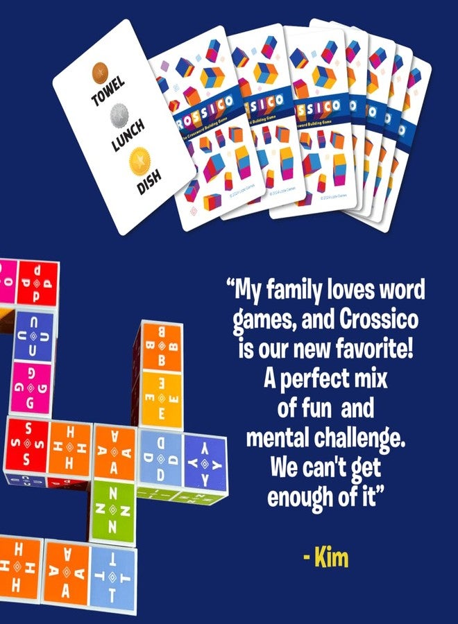 The Uzzle Crossico by Uzzle Games - Family Games for Children & Adults, Crossword Puzzle Word Games - A Thrilling Classic Game with a Twist, 2-4 Players, for Ages 8+ - Image 4