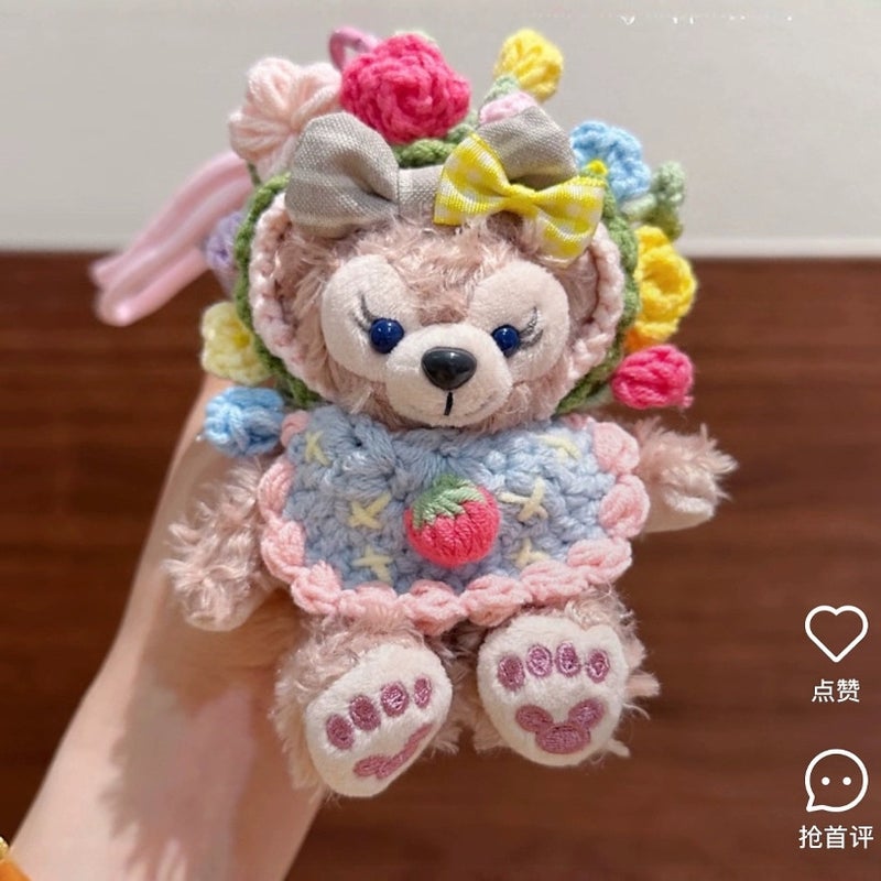 Pink Plush Cartoon Doll Keychain Bag Charm - Image 2