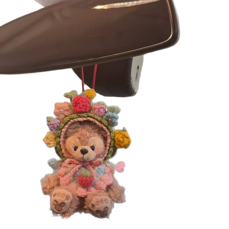 Pink Plush Cartoon Doll Keychain Bag Charm - Image 4
