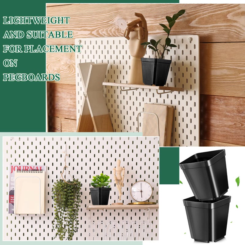 Nuanchu 500 Pack 2 Inch Square Nursery Pots, Small Plastic Seedling Pots with Drainage Holes, Mini Planting Planters for Garden Outdoor Indoor Flower Succulent Vegetable Starting Seedlings, Black - Image 5