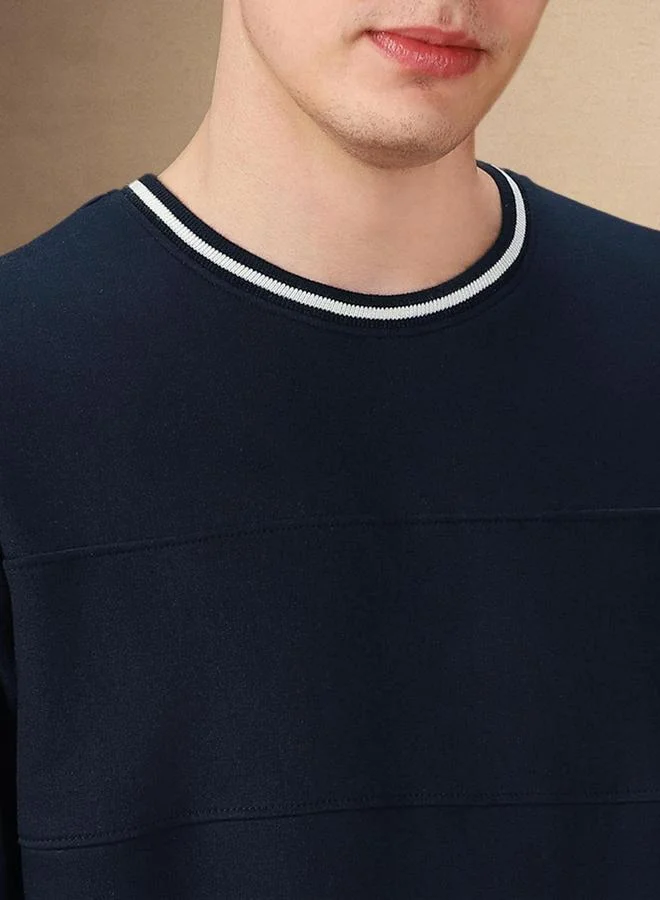 Dennis Lingo Men Navy Blue Pullover Sweatshirt