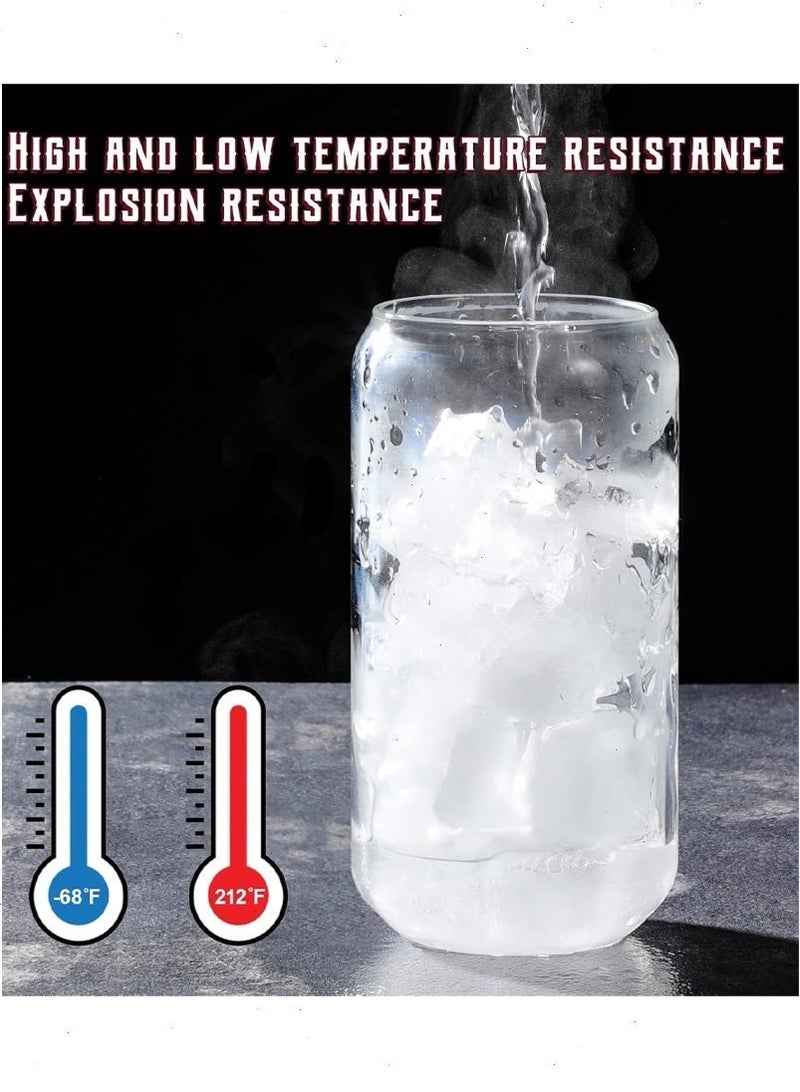 Yoawllty Glass Cups With lid and straw, Glass Water Cup, Bubble Cups for Iced Coffee, Juice, Beverage, Milk, Tea(Clear) - Image 5