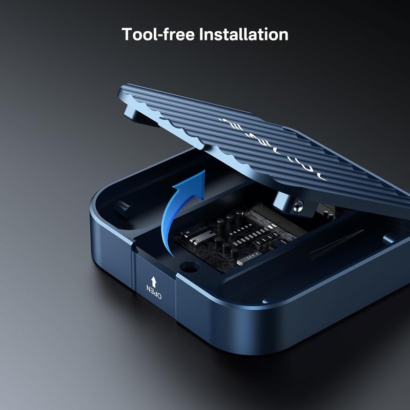 Acasis 2230 SSD Enclosure with Magnetic Suction for iPhone 15 Pro Max ProRes, 10Gbps USB C 3.2 Gen2, Aluminum M.2 NVMe SSD Enclosure Adapter, Support M-Key B+M Key UASP(UP to 2TB) - Image 5