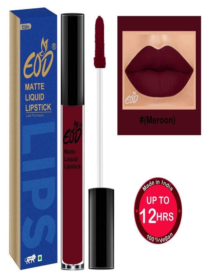 EOD® Ultra Soft Matte Lip Cream Liquid Lipstick Non Transfer(Maroon) - Image 5