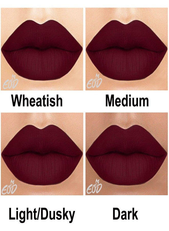 EOD® Ultra Soft Matte Lip Cream Liquid Lipstick Non Transfer(Maroon) - Image 4