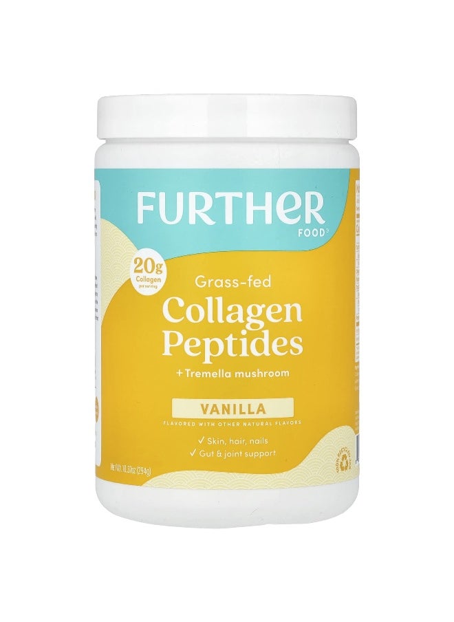 Further Food Further Food, Grass-Fed Collagen Peptides + Tremella Mushroom, Vanilla, 10.37 oz (294 g)  - Image 1
