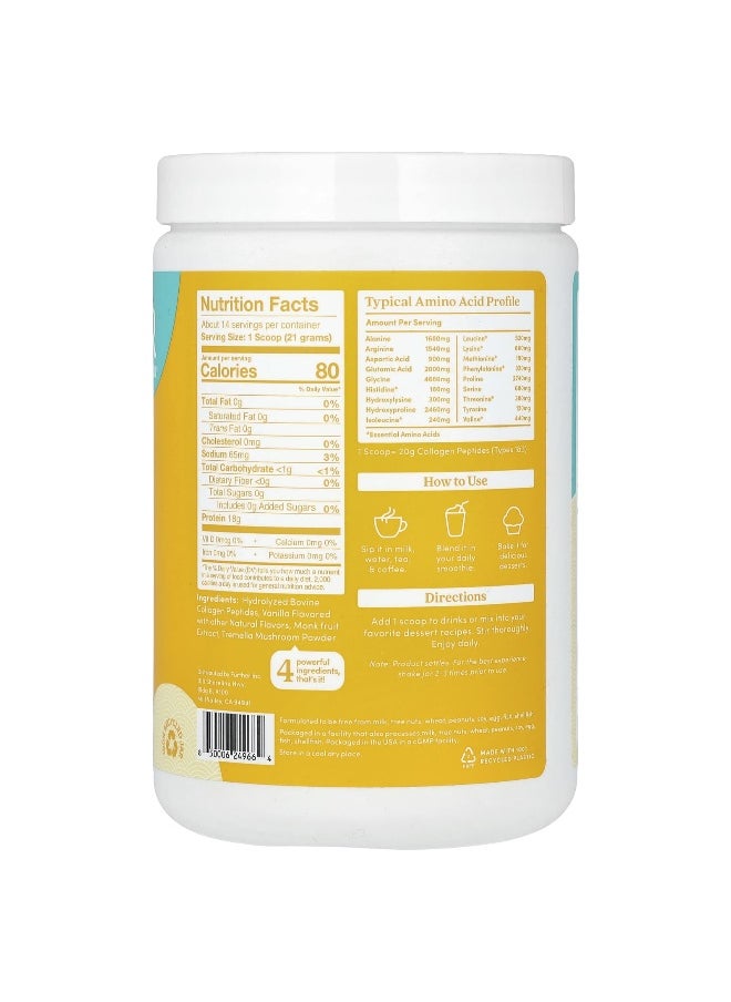 Further Food Further Food, Grass-Fed Collagen Peptides + Tremella Mushroom, Vanilla, 10.37 oz (294 g)  - Image 2