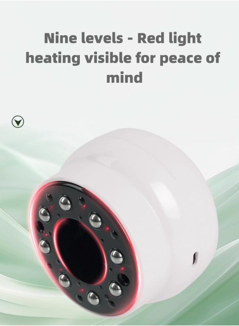 Intelligent Electric Scraping Instrument For Household Cupping, Universal Body Dredging, Meridian Brushing, Back And Abdomen Massage, Divine Tool White - Image 5