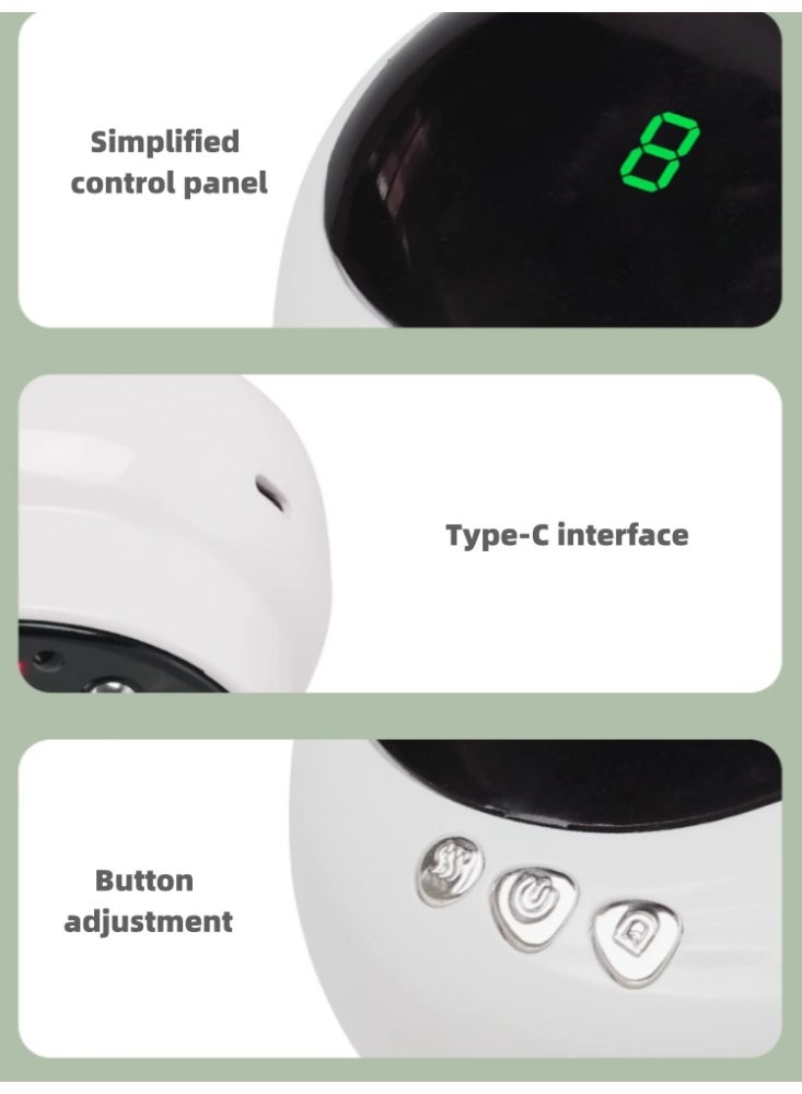 Intelligent Electric Scraping Instrument For Household Cupping, Universal Body Dredging, Meridian Brushing, Back And Abdomen Massage, Divine Tool White - Image 3