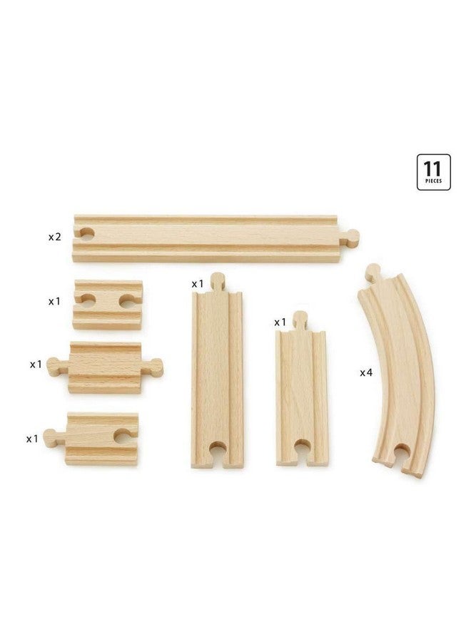 بريو مجموعة توسعة للمبتدئين من بريو وورلد ٣٣٤٠١ | مجموعة مسارات قطار خشبية للأطفال من ١١ قطعة | تُحسّن المهارات الحركية | متوافقة مع جميع مجموعات القطارات | خشب مستدام معتمد | مثالية للأعمار من ٣ سنوات فما فوق - Image 5