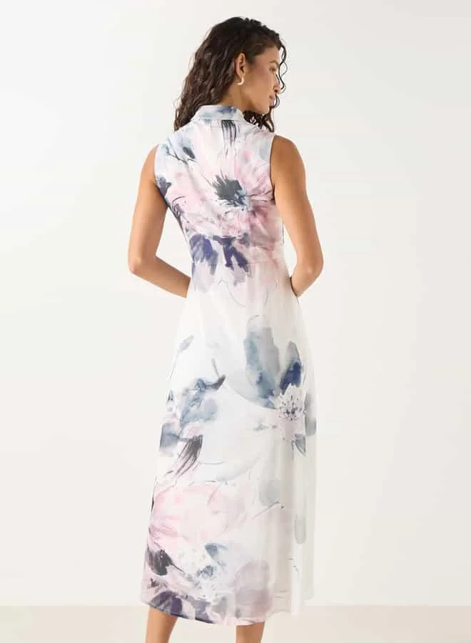 Iconic Floral Pleated Dress