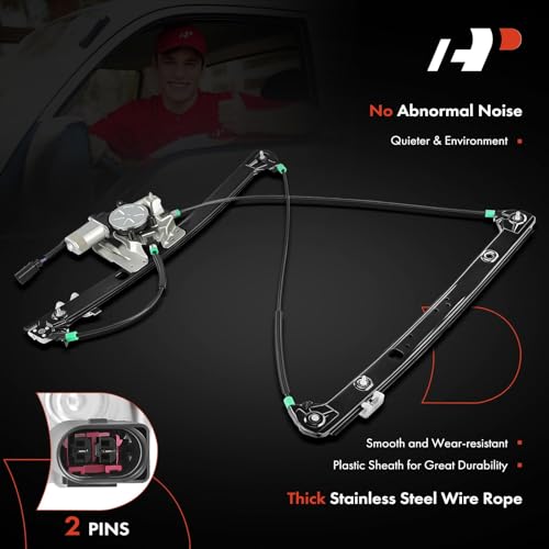 A-Premium Power Window Regulator with Motor Replacement for BMW E53 X 5 2000-2006 Front Right Passenger Side - Image 5