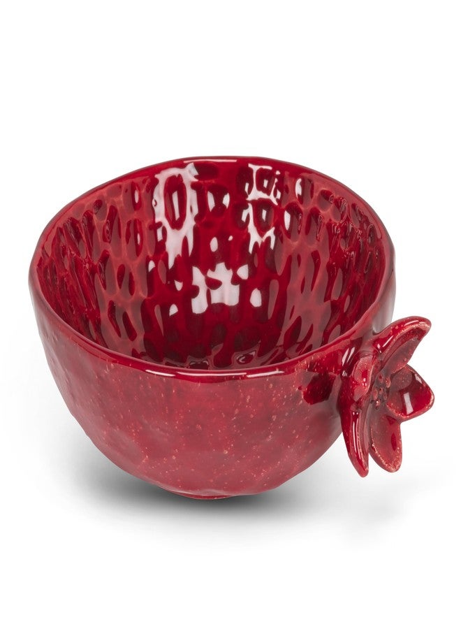 Abbott Collection Small Pomegranate Shaped Bowl - Ceramic (4.5" L) - Image 1