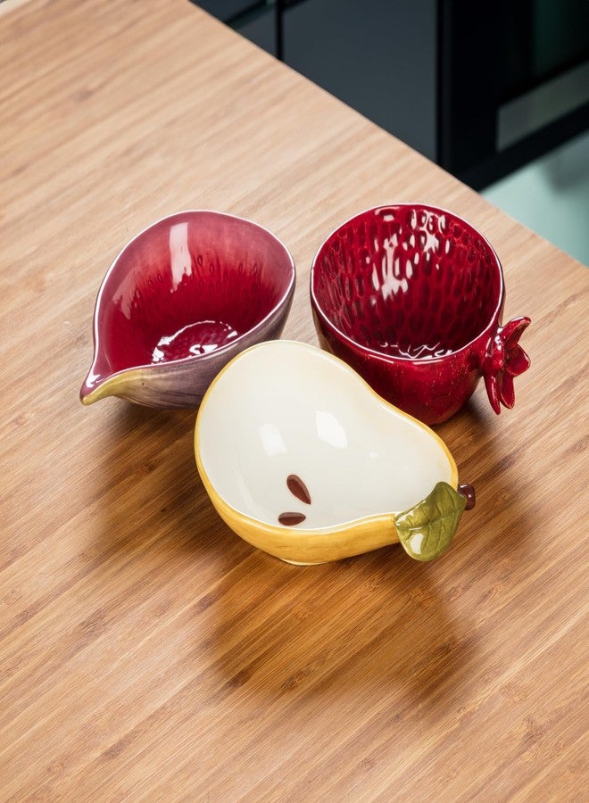 Abbott Collection Small Pomegranate Shaped Bowl - Ceramic (4.5" L) - Image 3