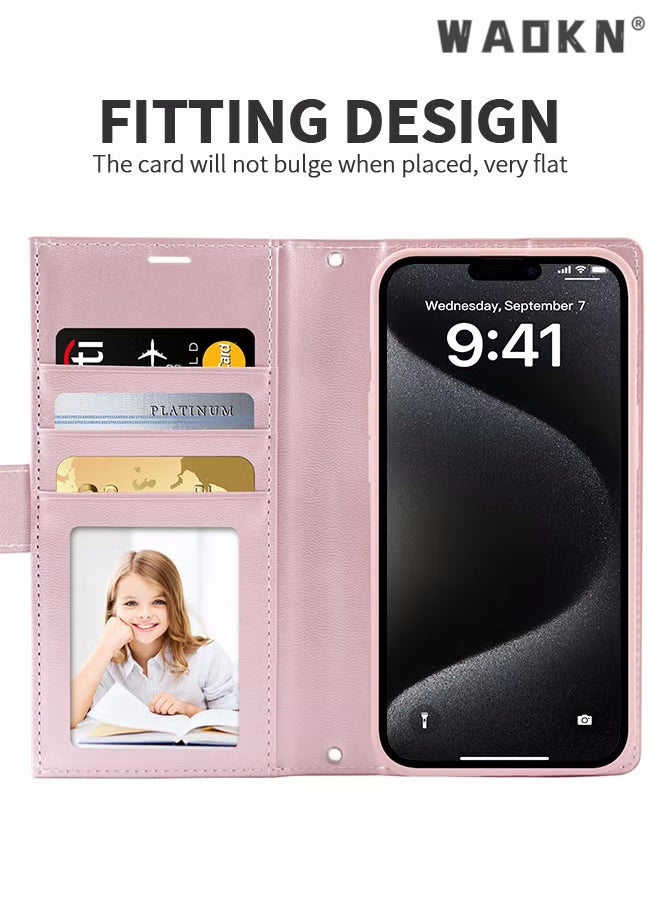 WAOKN - iPhone 15 Plus Case,Wallet Case Compatible with iPhone 15 Plus, Zipper Case with RFID Blocking Card Holder Slots, Flip PU Leather Phone Shell Shockproof Cover for iPhone 15 Plus 6.7 Inch - Image 1