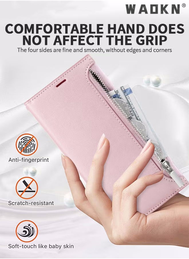 WAOKN - iPhone 15 Plus Case,Wallet Case Compatible with iPhone 15 Plus, Zipper Case with RFID Blocking Card Holder Slots, Flip PU Leather Phone Shell Shockproof Cover for iPhone 15 Plus 6.7 Inch - Image 1