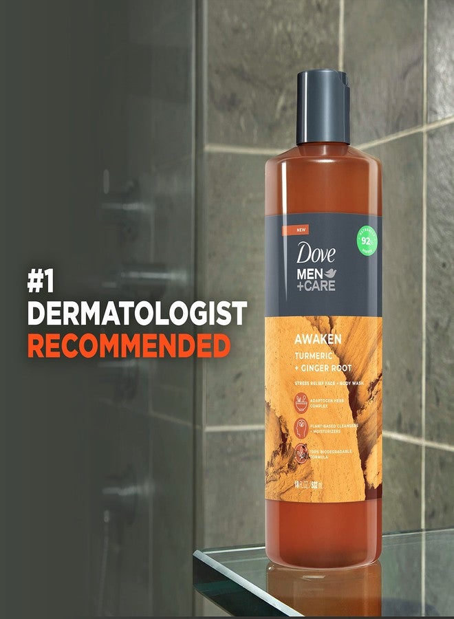 Dove Men+Care DOVE MEN + CARE Face + Body Wash For Men Awaken Turmeric + Ginger Root 18 oz 4 Count - Image 3
