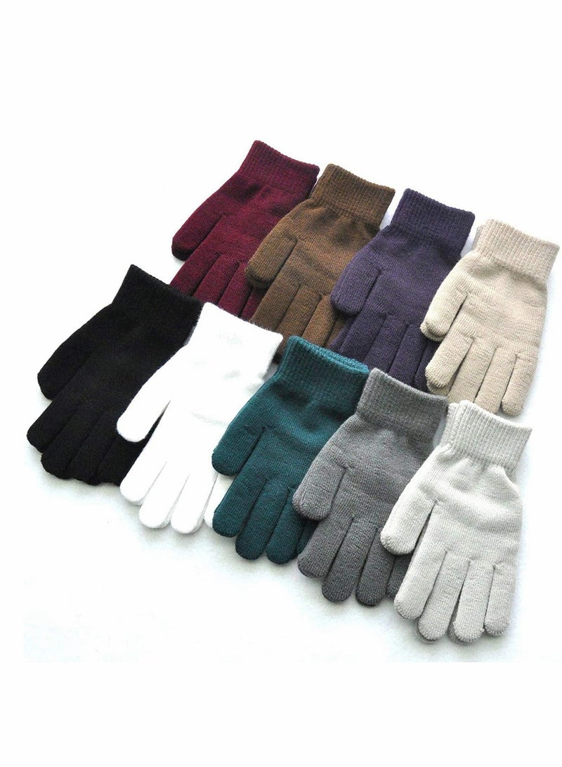 Excefore Excefore Knit Gloves For Women, Touch Screen Gloves Warm Fleece Lined Knit Gloves, Cold Weather Gloves Cycling Anti-Slip Gloves  - Image 2