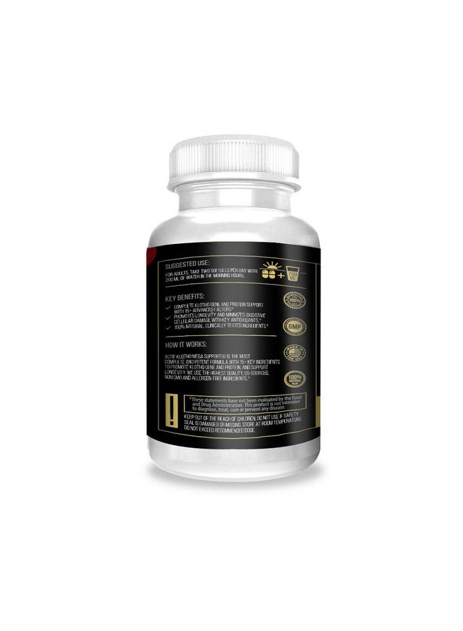 ACTIF دعم ميغا أكتيف كلوتو مع 15+ عامل متقدم لدعم طول العمر - غير معدّل وراثيًا، مصنوع في الولايات المتحدة، 90 حبة - Image 2