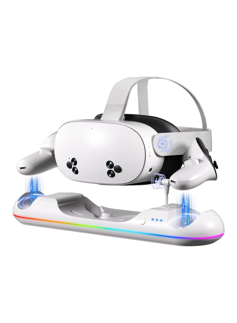 Magnetic Fast Charging Dock for Oculus Meta Quest 2/3/3S – VR Game Accessory for Quick USB-C Charging, Protects Port, and Charges Controllers Easily  - Image 2