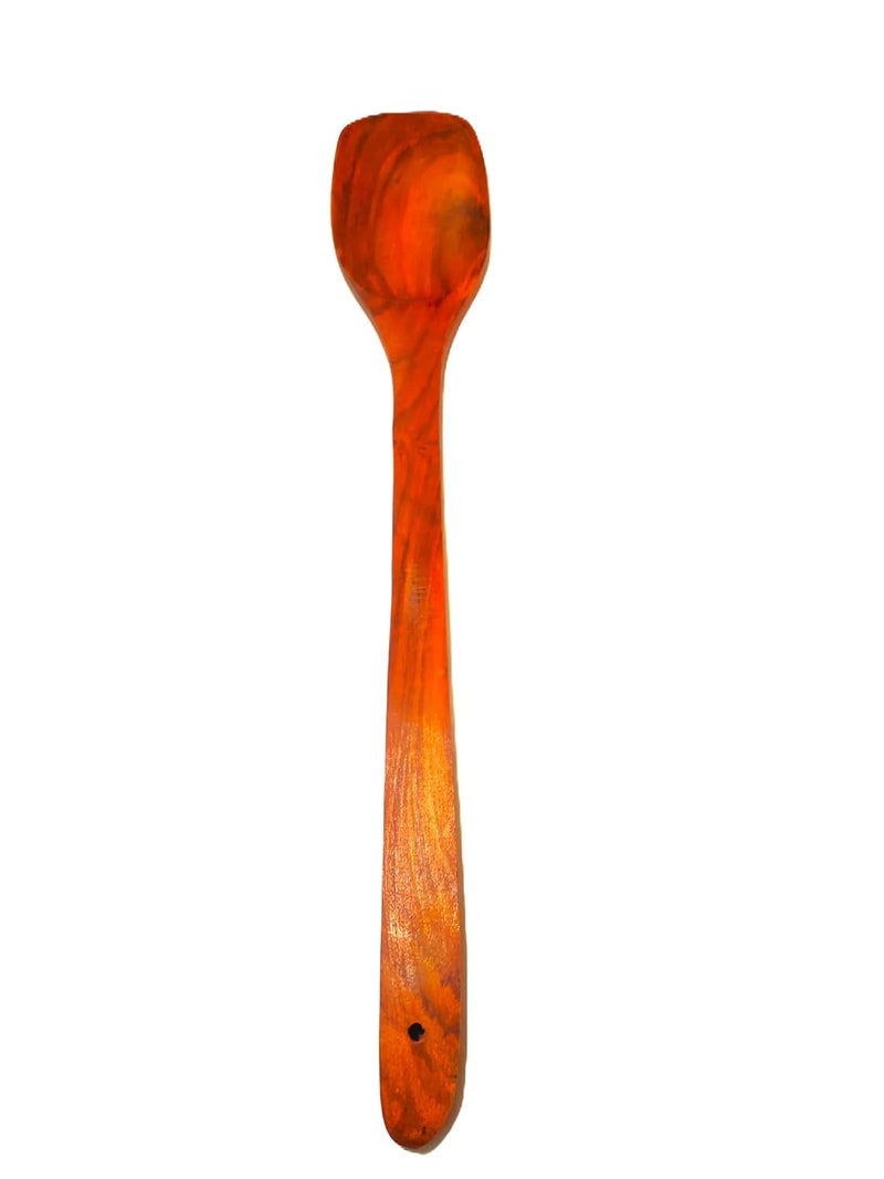 A2Z Appliances Store Spoon for Soup Cooking Serving Stirring Multipurpose Spoon Wooden 33cm Long Handle Ladle Neem Wood Kitchen Utensil for Cooking and Serving  - Image 1