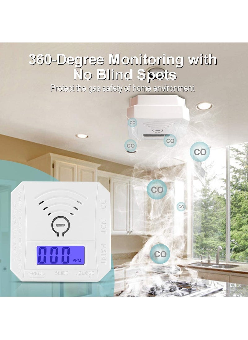 KASTWAVE Carbon Monoxide Detector, CO Gas Monitor Alarm Detector CO Sensor with LED Digital Display and Sound Warning for Home, Depot  - Image 2