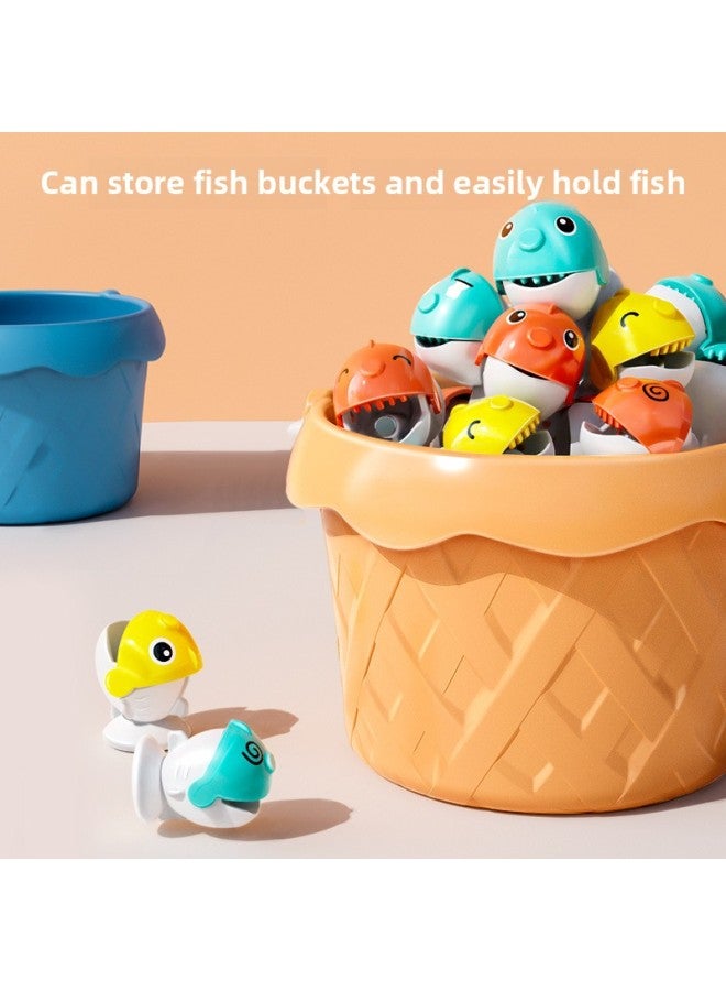 ألعاب الأطفال للأولاد من عمر 1 إلى 3 سنوات 2 أطفال التعليم المبكر الرضع فتاتان أو ثلاث فتيات ذكاء 4 نمو الدماغ للأولاد - اللون: أزرق - [نموذج ساق المكتب] مغناطيسي [31 سمكة مزدوجة الاستخدام + 8 قضبان + 4 دلاء + مشهد] نسخة قابلة لإعادة الشحن - Image 5