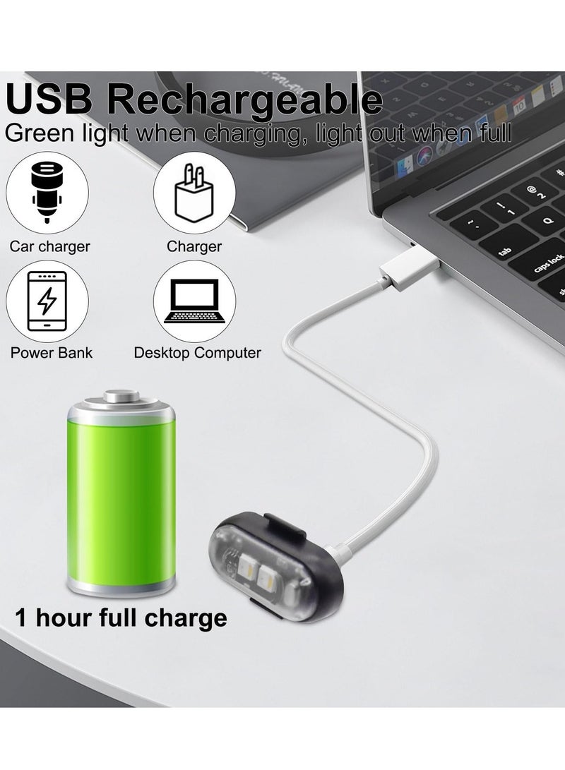 عام 4 قطع أضواء LED لاسلكية مع جهاز تحكم عن بعد، 8 ألوان شحن USB مضادة للماء ومضادة للتصادمات وأضواء تحذير للطوارئ لسيارة دراجة نارية بدون طيار ودراجة طائرة - Image 5