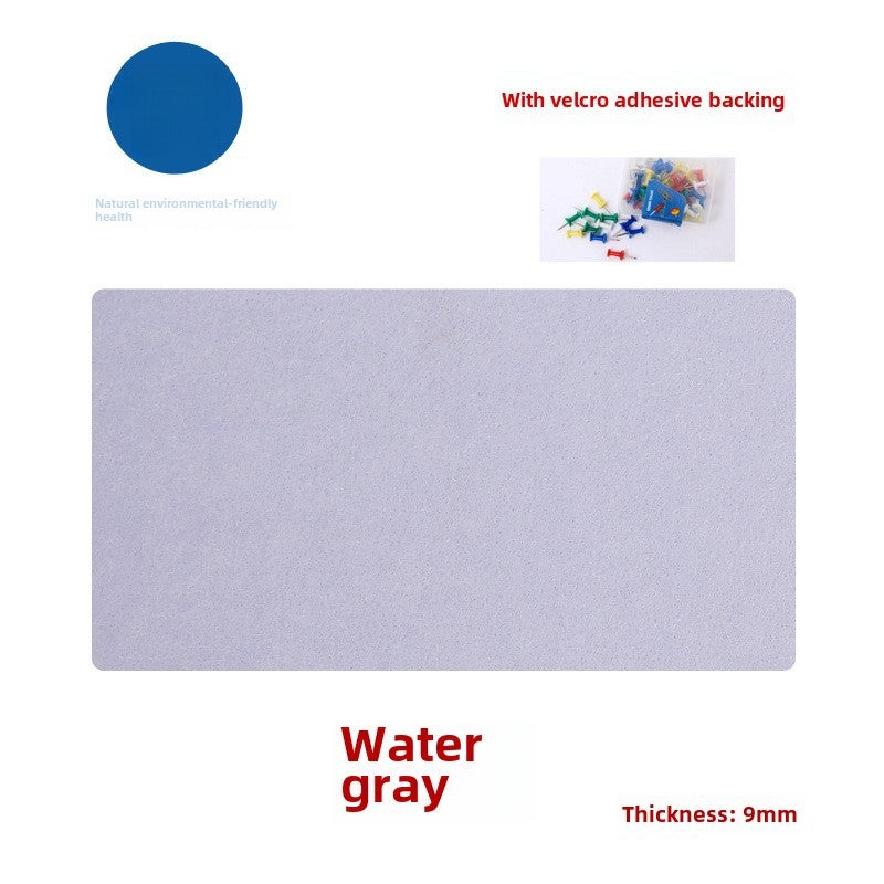 Colorful Felt Board Wall Stickers for Kindergarten Water Gray 