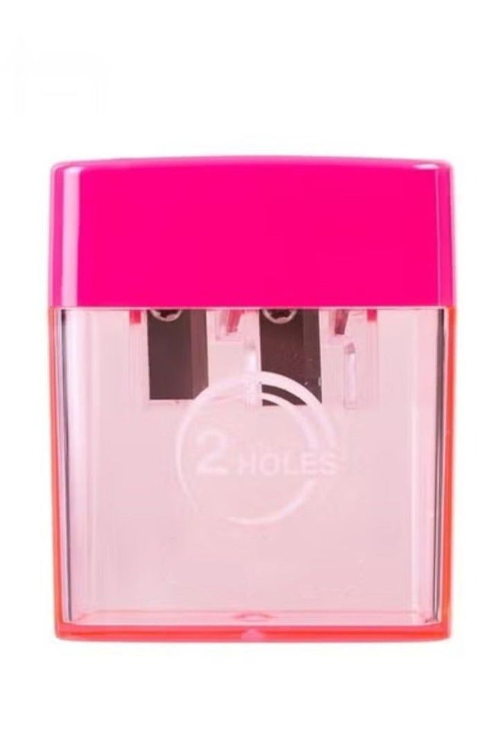 Push Pull Double Hole Pencil Sharpener Single Hole Double Hole Multifunctional Pencil Sharpener School Office Stationery - Image 1