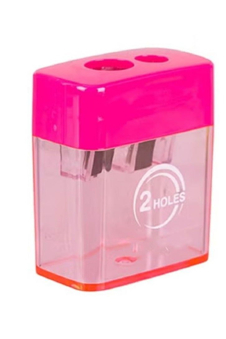 Push Pull Double Hole Pencil Sharpener Single Hole Double Hole Multifunctional Pencil Sharpener School Office Stationery - Image 3
